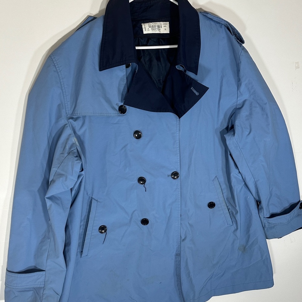 Disney Worldwide Unisex Cast Member Blue Trench Jacket Size XL Employee Coat - Picture 11 of 16
